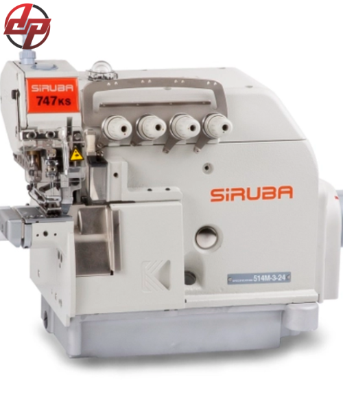 Máy vắt sổ 2 kim 4 chỉ đầu nhỏ Siruba 747KS-514M-3-24